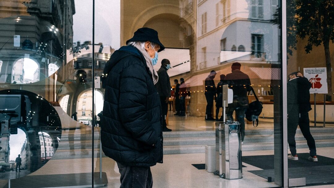 store detective watching customer